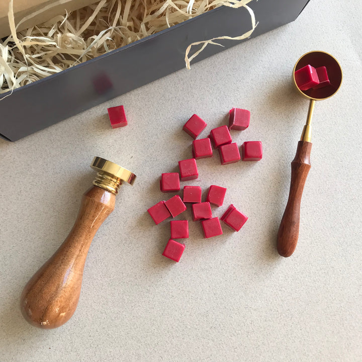 Christmas Edition- Custom 25mm Wax Stamp Gift Box with sealing wax beads
