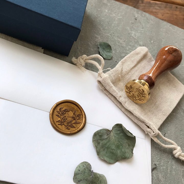 'Foliage Wreath'  Wax Seal Stamp - THE LITTLE BLUE BRUSH  