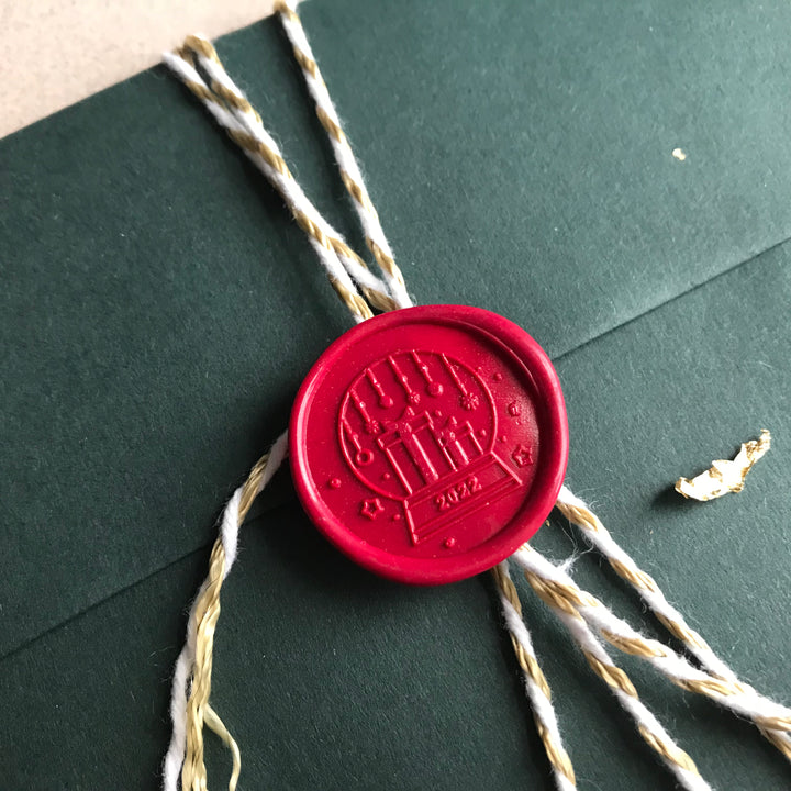 Christmas Globe Self-Adhesive Wax Seals - Various Colours