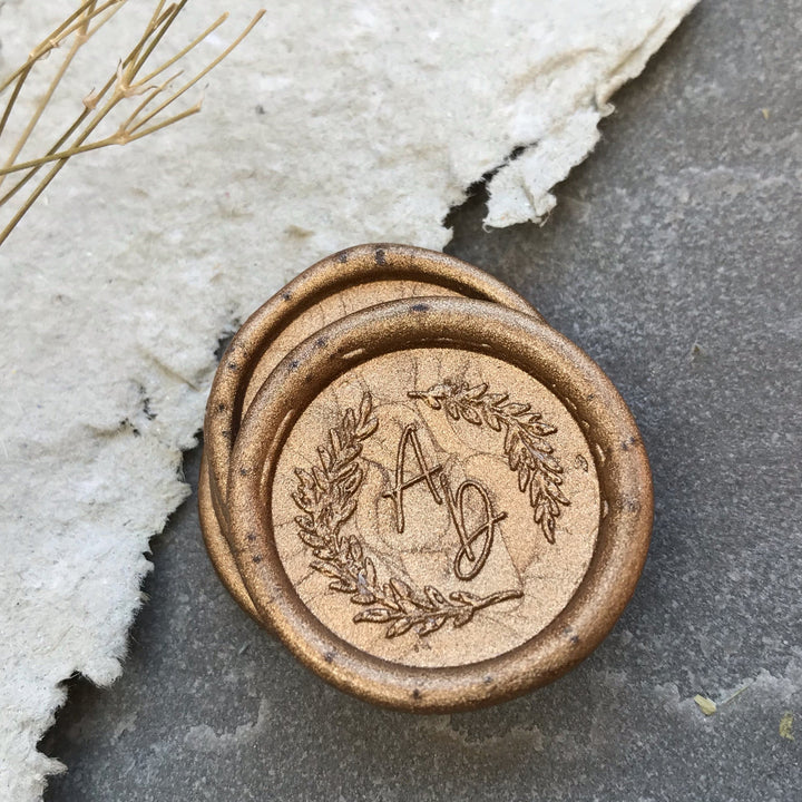 'Blossom' monogram wax seals - THE LITTLE BLUE BRUSH  